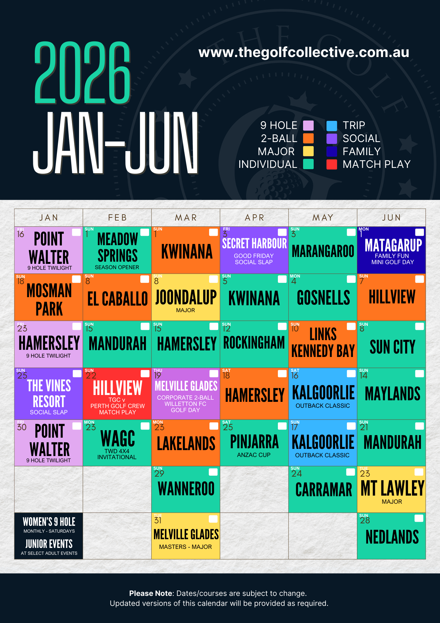 Read more about the article The 2026 TGC Season Is Locked In ⛳ | Full Events Calendar Inside